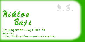 miklos baji business card